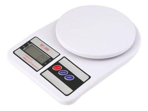 Electronic SF-400 Digital Kitchen Scale, Up to 10kg, White - Geovelle