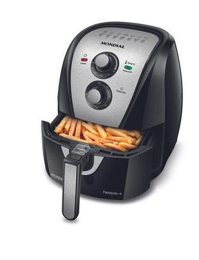 Air Fryer Mondial Family Inox AFN-40, 4L, Black/Inox Color - Geovelle