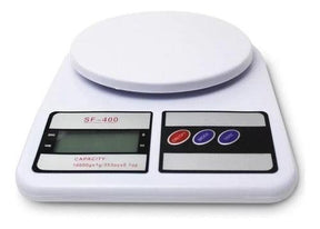 Electronic SF-400 Digital Kitchen Scale, Up to 10kg, White - Geovelle