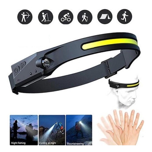 Waterproof Rechargeable Head LED Flashlight with Sensor Flexible Ribbon Usb c - Geovelle