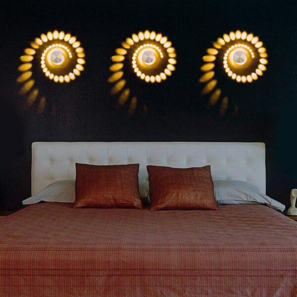 2 Pieces of Decorative Spiral Wall Lights - Geovelle